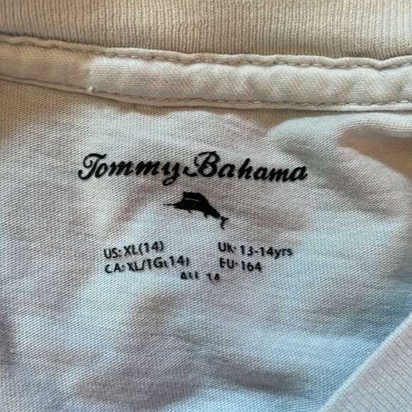 Youth XL White Tee Tommy Bahama - Picture 4 of 4